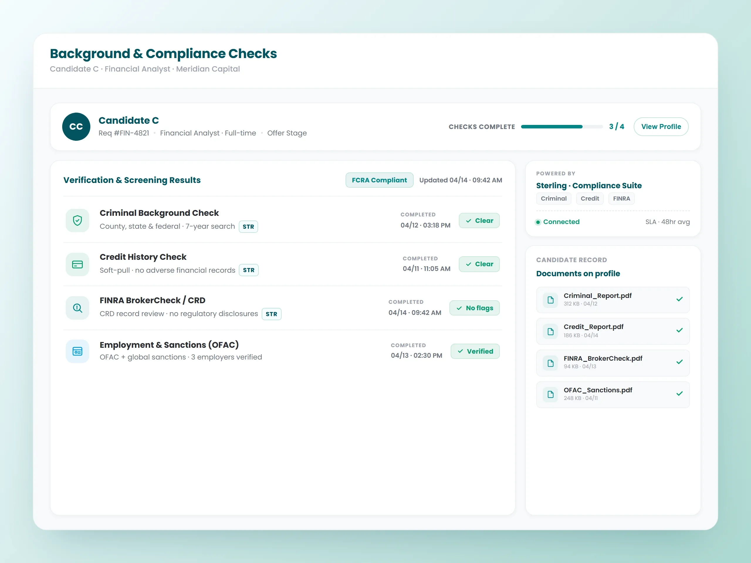 Background & Compliance Screening