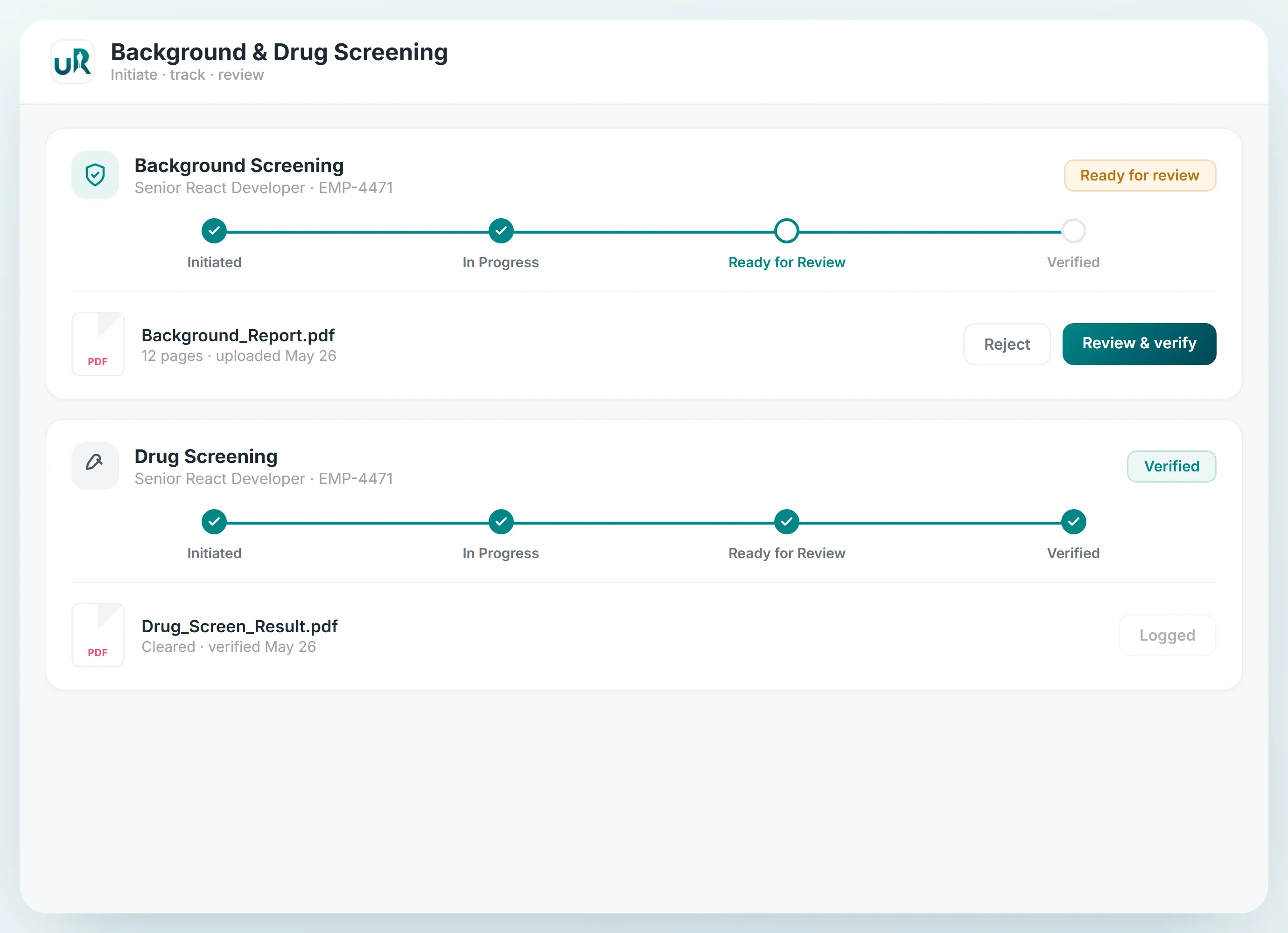 Track Background and Drug Checks Without Leaving the Platform