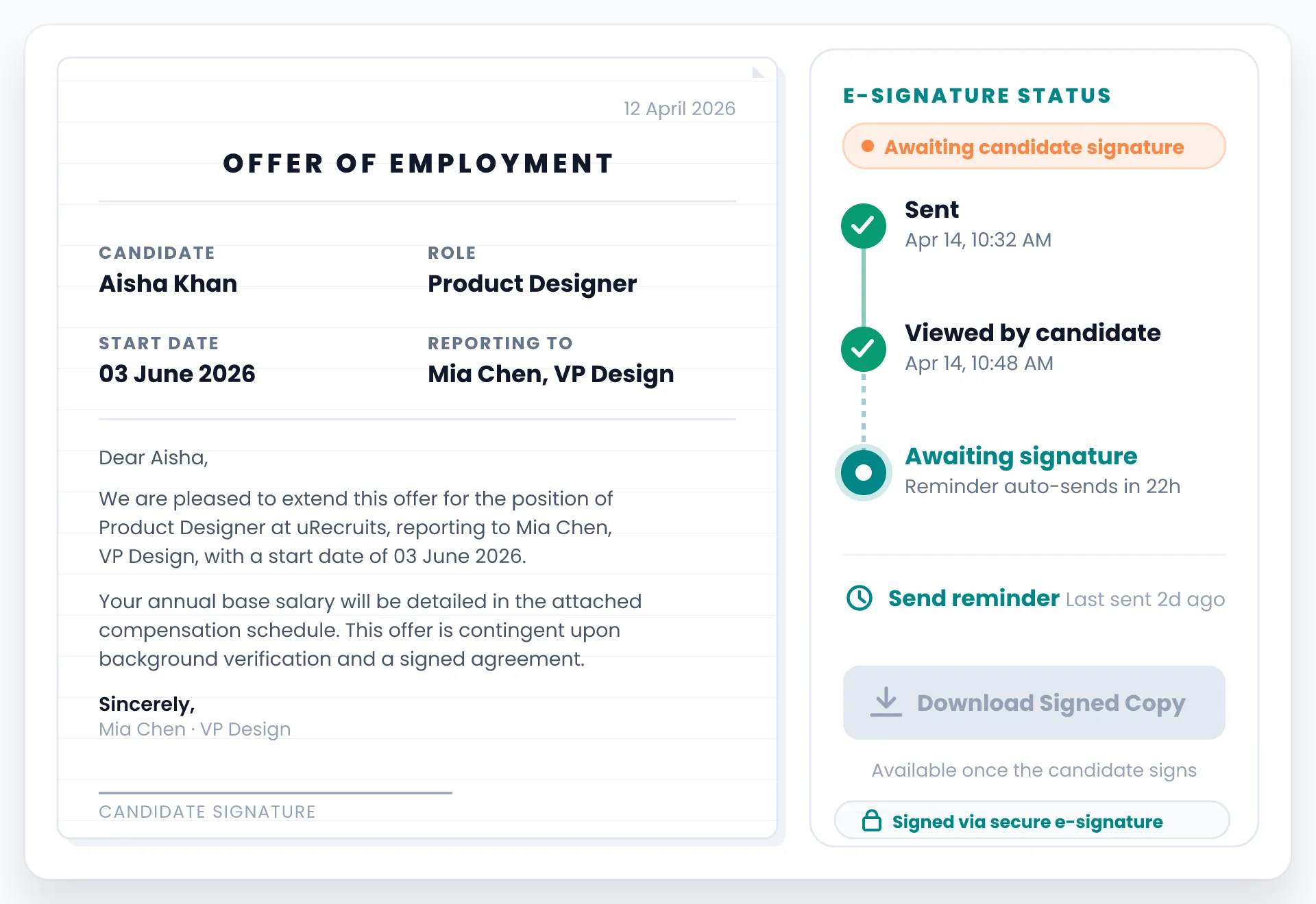 Send and Sign Offers in Minutes