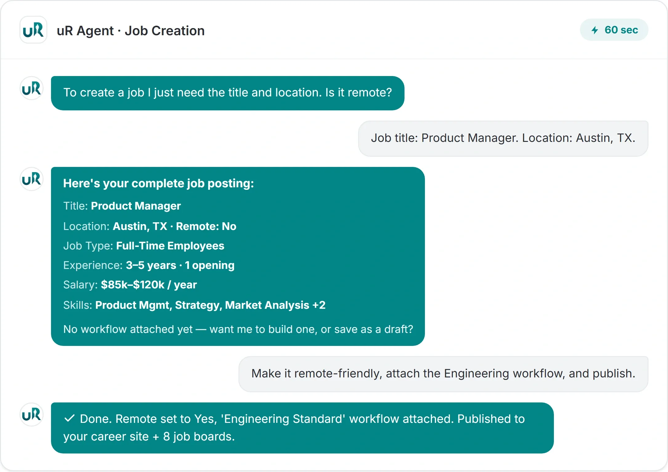 Create Jobs in Seconds, Not Hours