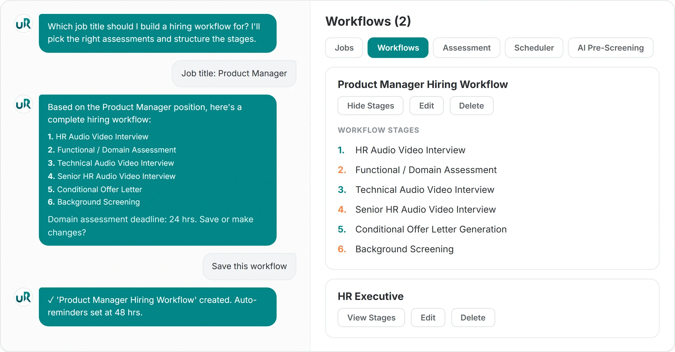 Build Workflows by Describing Them